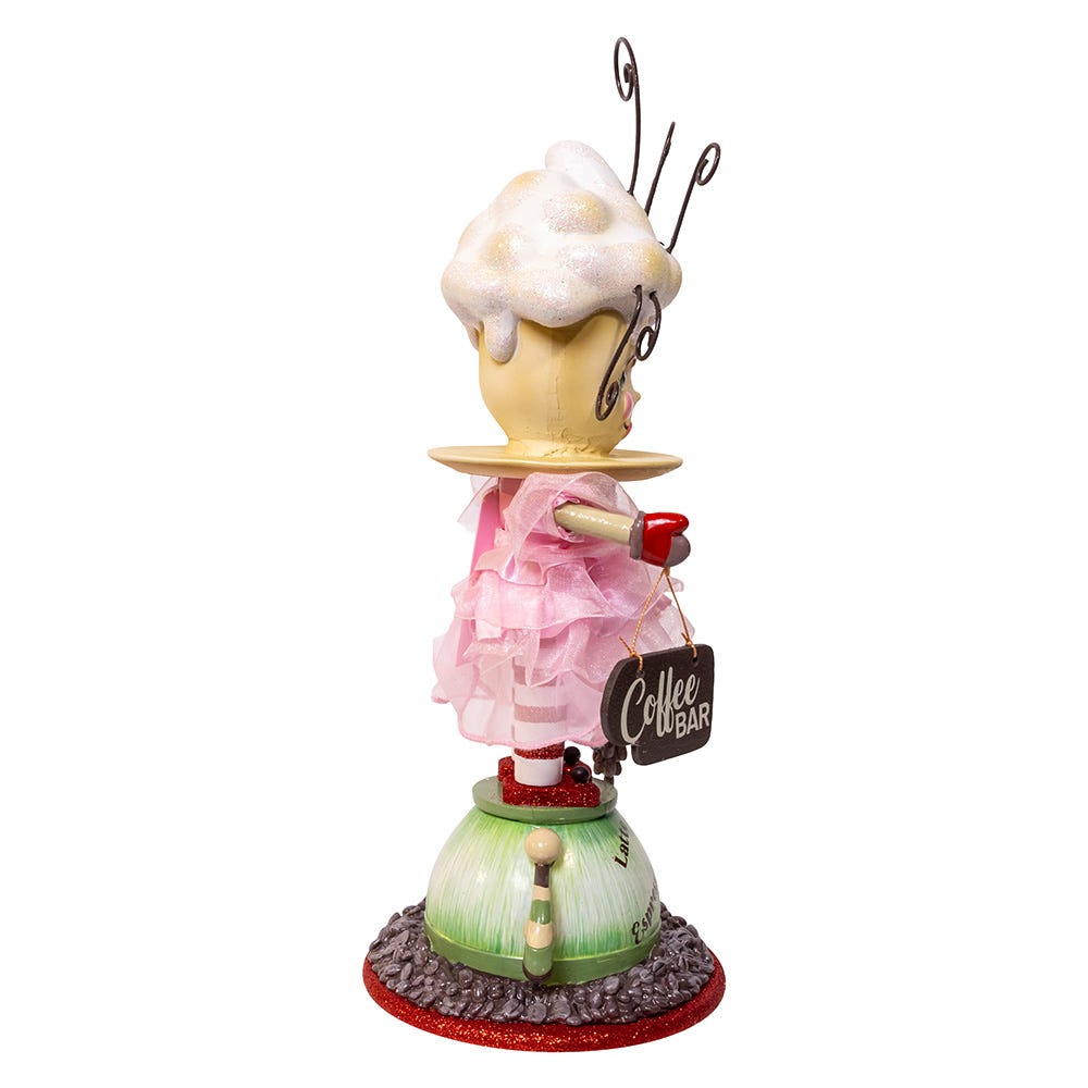 Kurt Adler 12-Inch Hollywood Nutcrackers Coffee Girl Nutcracker